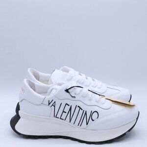 Valentino by Mario Valentino Reginal Logo Leather Sneakers  - White/Black
